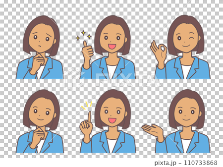 Woman in suit pose set 110733868