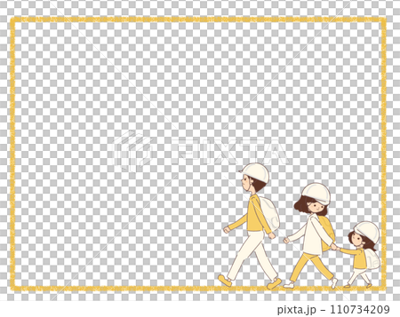 Frame of family evacuating Frame of family evacuating 110734209