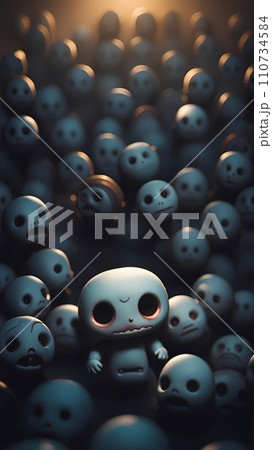 scary monster in dark room 110734584