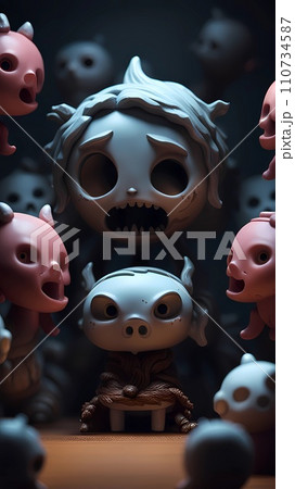 scary monster in dark room scary monster in dark room 110734587