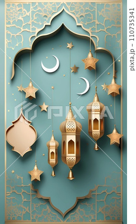 islamic background with islamic ornament 110735341
