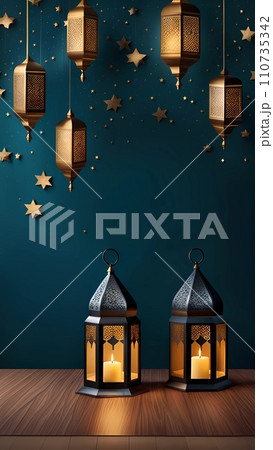 islamic background with islamic ornament 110735342