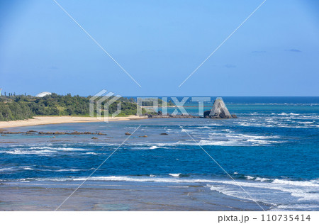 奄美大島 土浜海岸 節田立神 奄美大島 土浜海岸 節田立神 110735414