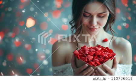 AI-generated content. Woman and her hearts of love Pragma AI-generated content. Woman and her hearts of love Pragma 110736618