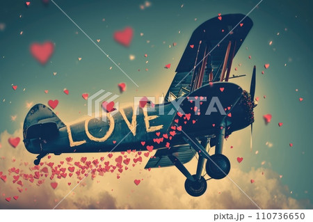 AI-generated content. love is in the air, valentines day pragma concept 110736650