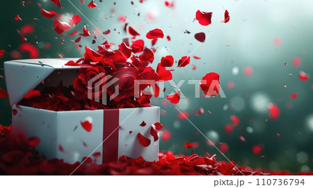 AI-generated content. a gift box of romantic love on valentines day pragma 110736794