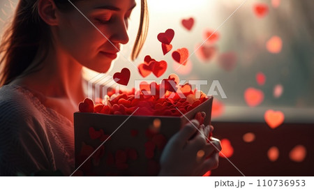 AI-generated content. Woman and her hearts of love Pragma AI-generated content. Woman and her hearts of love Pragma 110736953