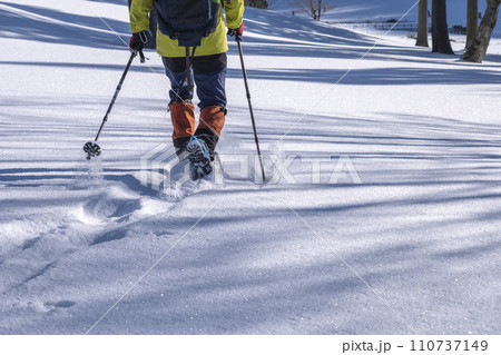 スノーシューで雪の中を歩く 大山鏡ヶ成 スノーシューで雪の中を歩く 大山鏡ヶ成 110737149