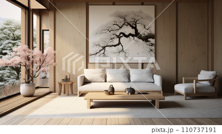 豪華な和室　日本家屋　AI生成画像 110737191