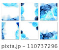 アルコールインクアート_グラフィック_青系 110737296