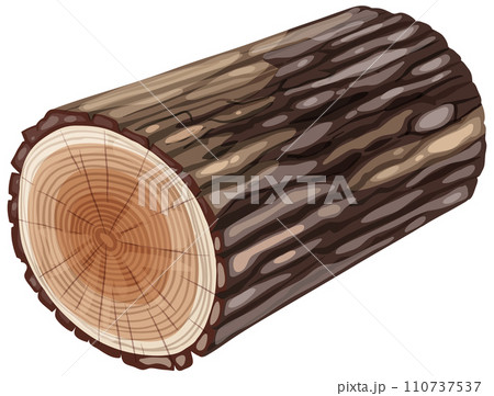 Detailed Vector Illustration of a Log 110737537