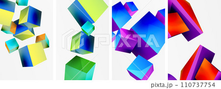 Flying 3d shapes, cubes and other geometric elements background design for wallpaper, business card, cover, poster, banner, brochure, header, website Flying 3d shapes, cubes and other geometric elements background design for wallpaper, business card, cover, poster, banner, brochure, header, website 110737754