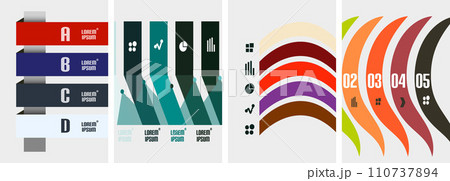Set of line infographic backgrounds. Vector illustration For Wallpaper, Banner, Background, Card, Book Illustration, landing page Set of line infographic backgrounds. Vector illustration For Wallpaper, Banner, Background, Card, Book Illustration, landing page 110737894