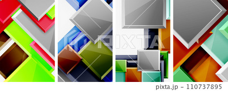 Color glass glossy square composition poster set for wallpaper, business card, cover, poster, banner, brochure, header, website Color glass glossy square composition poster set for wallpaper, business card, cover, poster, banner, brochure, header, website 110737895