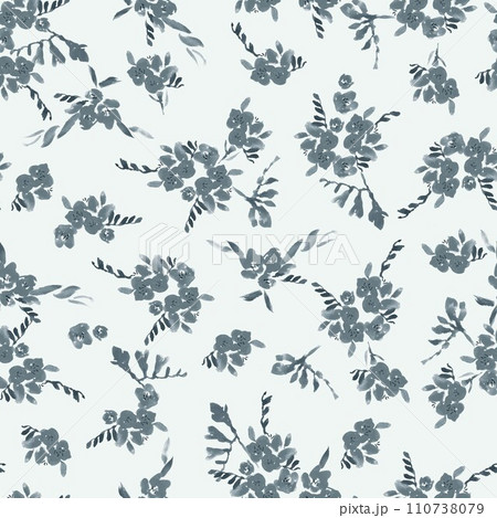 花柄、フリージアのシームレスなパターン、春のイラスト、テキスタイル、壁紙、包装紙、 花柄、フリージアのシームレスなパターン、春のイラスト、テキスタイル、壁紙、包装紙、 110738079