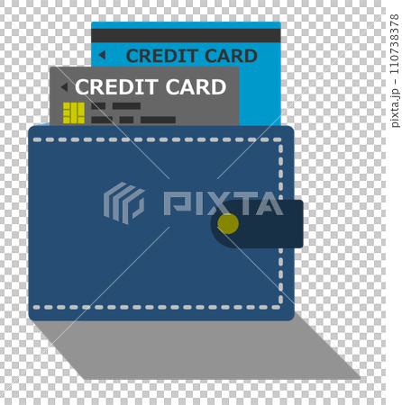 可存放卡片的皮革皮夾插畫 可存放卡片的皮革皮夾插畫 110738378