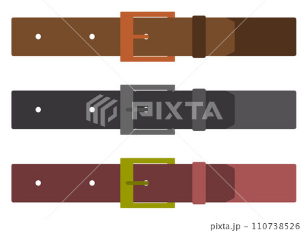 ズボンに通す革製ベルトのイラスト 110738526