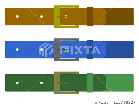 ズボンに通す革製ベルトのイラスト 110738527