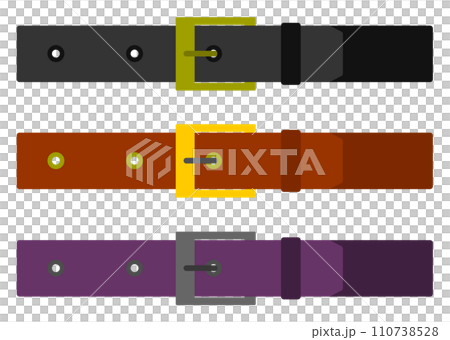 Illustration of a leather belt that goes through pants Illustration of a leather belt that goes through pants 110738528