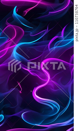 Neon colorful abstract smoke wallpaper background 110738764