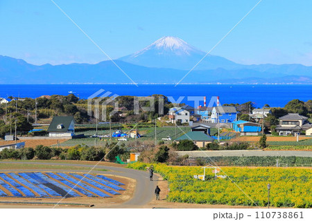 ソレイユの丘展望台から見る富士山　  110738861