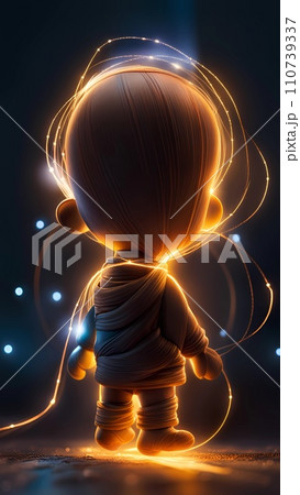 glowing abstract figure to backgroundのイラスト素材 [110739337] - PIXTA