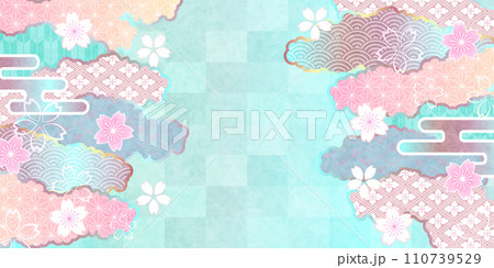 桜　春　花びら　背景 110739529