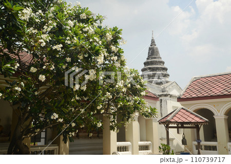 Prasat Nakhon Luang Archaeological Site is an old castle that is more than 400 years old. At the top are 4 footprints of the Lord Buddha for people to worship. Located Nakhon Luang District,Thailand. Prasat Nakhon Luang Archaeological Site is an old castle that is more than 400 years old. At the top are 4 footprints of the Lord Buddha for people to worship. Located Nakhon Luang District,Thailand. 110739717