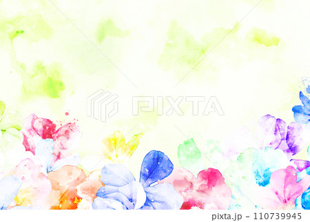 背景素材_水彩の花 背景素材_水彩の花 110739945