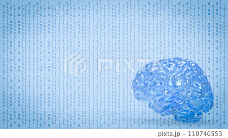 The Brain on digital Background for machine learning or ai concept 3d rendering. The Brain on digital Background for machine learning or ai concept 3d rendering. 110740553