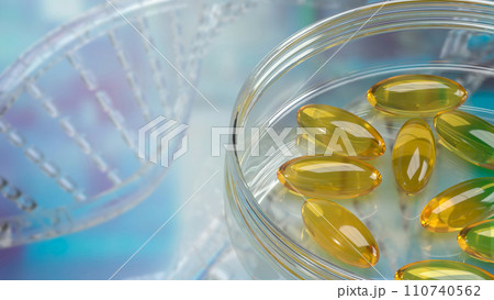 The oil pill for vitamin or healthy concept 3d rendering. The oil pill for vitamin or healthy concept 3d rendering. 110740562