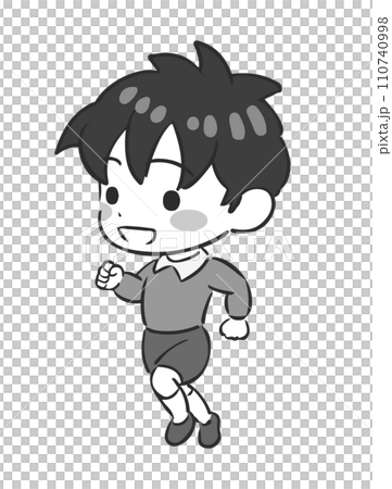 元気に走る子どものイラスト 110740998