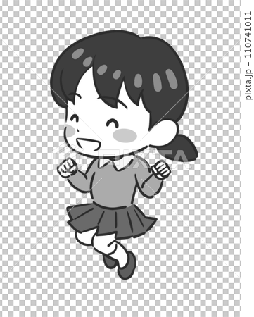一個孩子跳躍的插圖 一個孩子跳躍的插圖 110741011