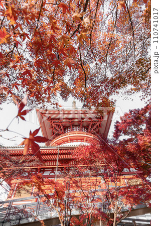 紅葉と平和大塔 110741017