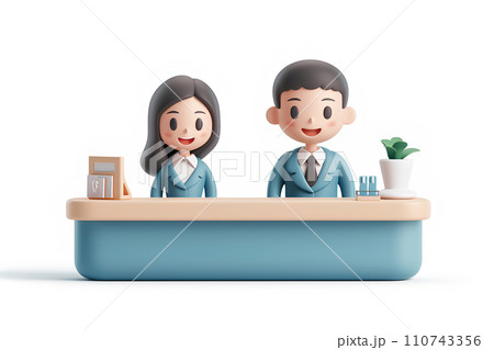 ホテルのフロントのスタッフ-1 110743356