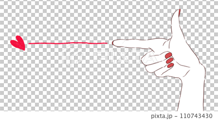 手手槍心紅指甲 110743430