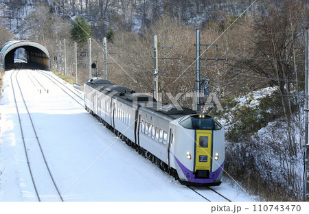 雪の石勝線を駆ける特急とかち　とかち　キハ261 110743470