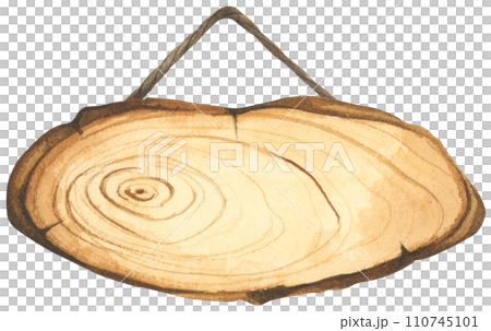Wooden signboard. Watercolor style. Wooden signboard. Watercolor style. 110745101
