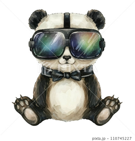 Cute Animal wearing VR Glasses 110745227
