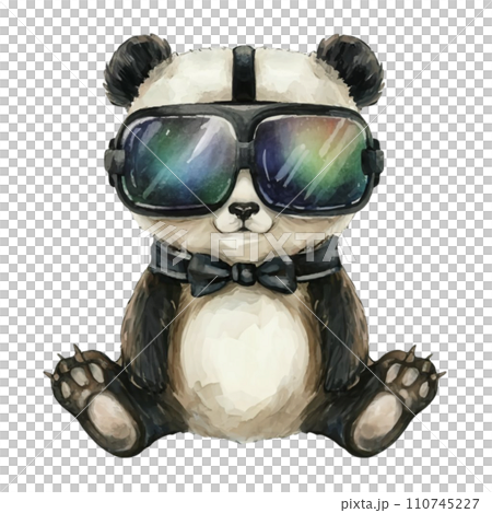 Cute Animal wearing VR Glasses 110745227