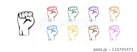 Big fist icon. Big fist icon. 110745471