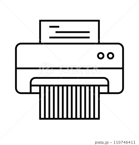 Paper shredder icon vector Paper shredder icon vector 110746411