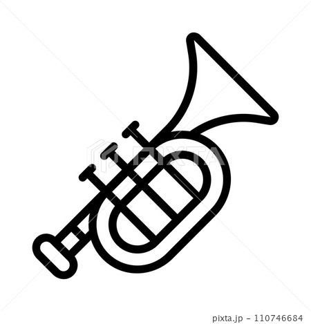 trumpet icon vector 110746684