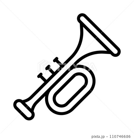trumpet icon vector trumpet icon vector 110746686