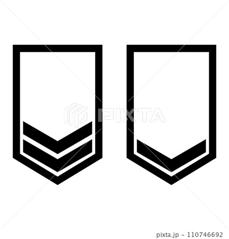 military rank icon vector 110746692