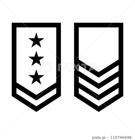 military rank icon vector 110746696