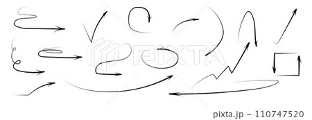 Set of black arrows. Set of black arrows. 110747520