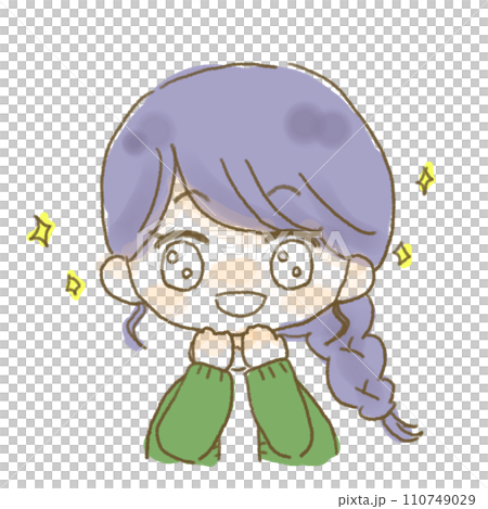 キラキラした表情を浮かべる女の子 110749029