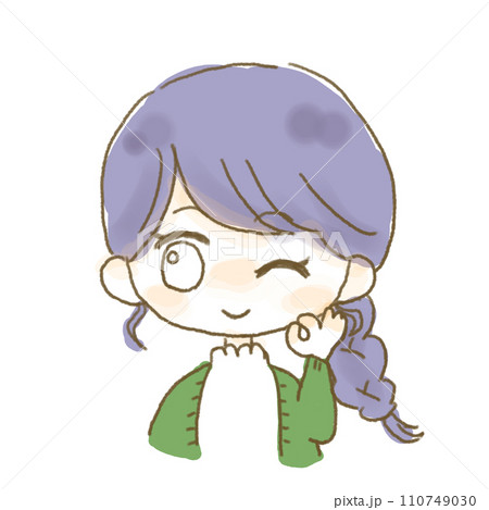 オッケーサインをする女の子 110749030