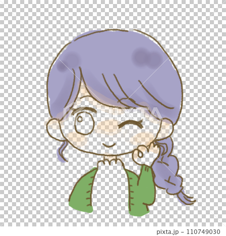 オッケーサインをする女の子 110749030
